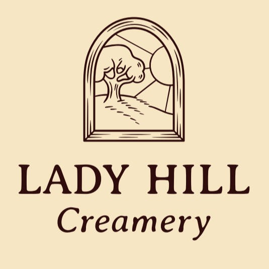 Lady Hill Logo Lady Hill Logo over soft beige